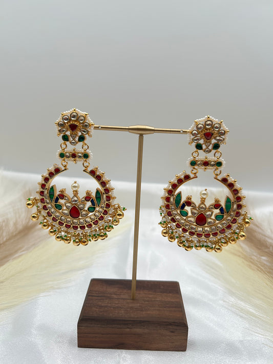 Pachi kundan earrings