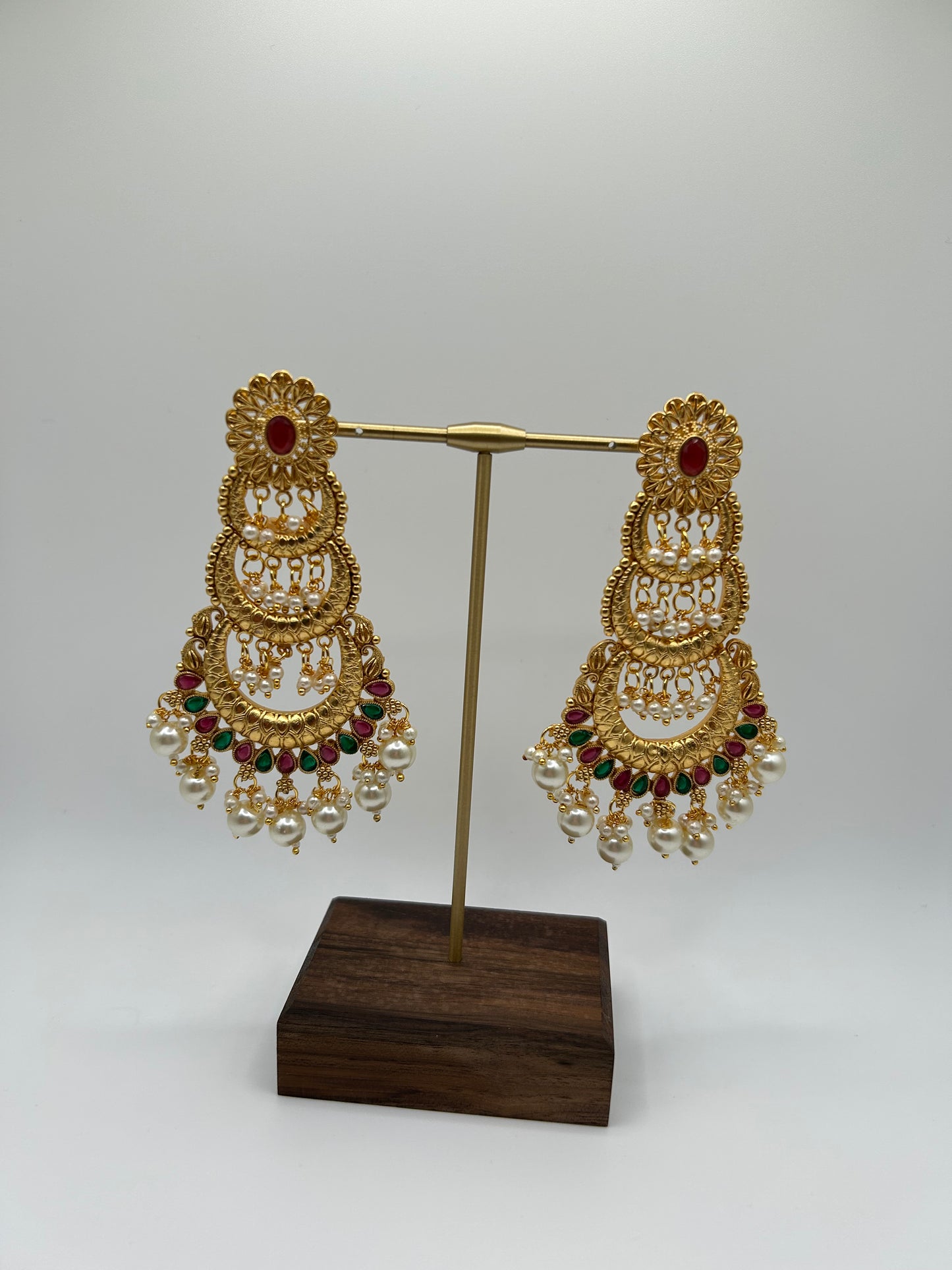 High gold earrings