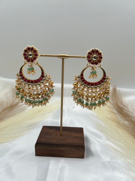 Pachi kundan earrings