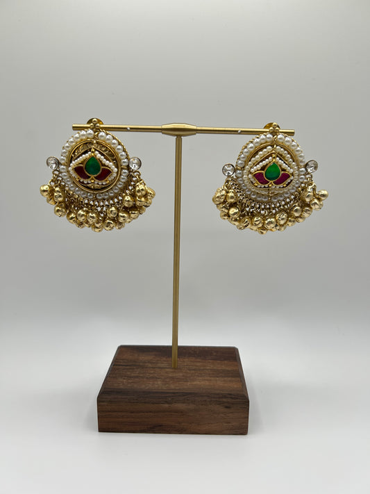 Pachi kundan earrings