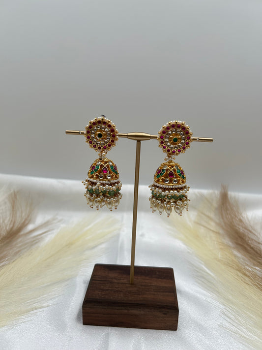 Pachi kundan earrings